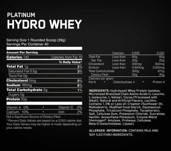 Platinum Hydro Whey